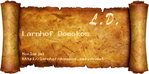 Larnhof Domokos névjegykártya